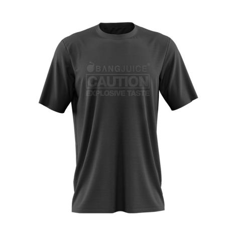 Bang Juice T-Shirt Black Print Caution Stripes Merchandise