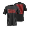 Bang Juice T-Shirt Red Print Caution Stripe Merchandise