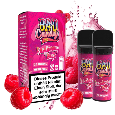Bad Candy Pod2Go - Raspberry Rage Pod - 2er Pack